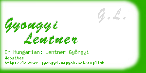 gyongyi lentner business card